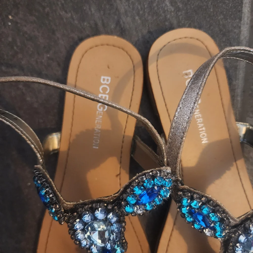 BCBG Generation Beaded Jeweled Sandals - Picture 4 of 5